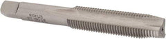 Hertel - M10x1.25 Metric Fine, D2, 3 Flutes, Plug Chamfer, Bright Finish, High Speed Steel Spiral Point STI Tap - 3-3/8" OAL - Exact Tool & Supply