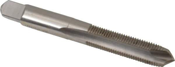 Hertel - M8x1.00 Metric Fine, D2, 3 Flutes, Plug Chamfer, Bright Finish, High Speed Steel Spiral Point STI Tap - 2-15/16" OAL - Exact Tool & Supply