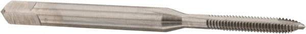 Hertel - #2-56 UNC, 2 Flute, Bright Finish, High Speed Steel Spiral Point Tap - Plug Chamfer, Right Hand Thread, 1-3/4" OAL, 7/16" Thread Length, 0.141" Shank Diam, 2B Class of Fit - Exact Tool & Supply