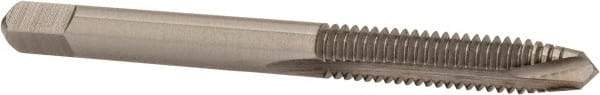Hertel - #12-24 UNC, 2 Flute, Bright Finish, High Speed Steel Spiral Point Tap - Plug Chamfer, Right Hand Thread, 2-3/8" OAL, 15/16" Thread Length, 0.22" Shank Diam - Exact Tool & Supply