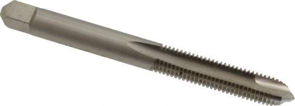 Hertel - 1/4-28 UNF, 2 Flute, Bright Finish, High Speed Steel Spiral Point Tap - Plug Chamfer, Right Hand Thread, 2-1/2" OAL, 1" Thread Length, 0.255" Shank Diam, 2B Class of Fit - Exact Tool & Supply