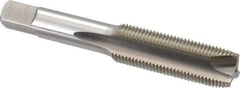 Hertel - 5/8-18 UNF, 3 Flute, Bright Finish, High Speed Steel Spiral Point Tap - Plug Chamfer, Right Hand Thread, 3-13/16" OAL, 1-13/16" Thread Length, 0.48" Shank Diam, 2B Class of Fit - Exact Tool & Supply