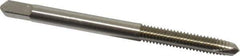 Hertel - #8-32 UNC, 2 Flute, Bright Finish, High Speed Steel Spiral Point Tap - Plug Chamfer, Right Hand Thread, 2-1/8" OAL, 3/4" Thread Length, 0.168" Shank Diam - Exact Tool & Supply
