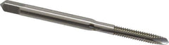 Hertel - #4-40 UNC, 2 Flute, Bright Finish, High Speed Steel Spiral Point Tap - Plug Chamfer, Right Hand Thread, 1-7/8" OAL, 9/16" Thread Length - Exact Tool & Supply