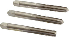 Hertel - 5/16-24 UNF, 4 Flute, Bottoming, Plug & Taper, Bright Finish, High Speed Steel Tap Set - 2-23/32" OAL, 2B/3B Class of Fit - Exact Tool & Supply