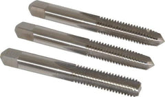 Hertel - 3/8-16 UNC, 4 Flute, Bottoming, Plug & Taper, Bright Finish, High Speed Steel Tap Set - 2-15/16" OAL, 2B/3B Class of Fit - Exact Tool & Supply