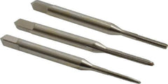 Hertel - #1-72 UNF, 2 Flute, Bottoming, Plug & Taper, Bright Finish, High Speed Steel Tap Set - 1-11/16" OAL, 2B/3B Class of Fit - Exact Tool & Supply
