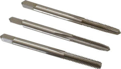 Hertel - #8-32 UNC, 4 Flute, Bottoming, Plug & Taper, Bright Finish, High Speed Steel Tap Set - 2-1/8" OAL, 2B/3B Class of Fit - Exact Tool & Supply
