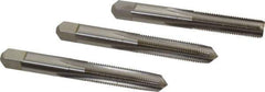 Hertel - 3/8-24 UNF, 4 Flute, Bottoming, Plug & Taper, Bright Finish, High Speed Steel Tap Set - 2-15/16" OAL, 2B/3B Class of Fit - Exact Tool & Supply