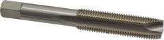 Hertel - M12x1.25 Metric Fine, 3 Flute, Bright Finish, High Speed Steel Spiral Point Tap - Plug Chamfer, Right Hand Thread, 3-3/8" OAL, 1-21/32" Thread Length, 0.367" Shank Diam - Exact Tool & Supply