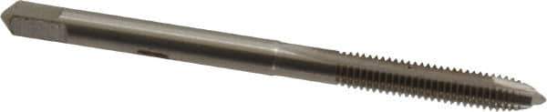 Hertel - #4-40 UNC, H1, 2 Flutes, Plug Chamfer, Bright Finish, High Speed Steel Spiral Point STI Tap - 2" OAL, 11/16" Thread Length - Exact Tool & Supply