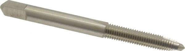 Hertel - #8-32 UNC, H2, 2 Flutes, Plug Chamfer, Bright Finish, High Speed Steel Spiral Point STI Tap - 2-3/8" OAL, 15/16" Thread Length - Exact Tool & Supply