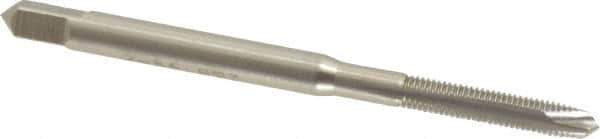Hertel - #2-56 UNC, H2, 2 Flutes, Plug Chamfer, Bright Finish, High Speed Steel Spiral Point STI Tap - 1-7/8" OAL, 9/16" Thread Length - Exact Tool & Supply