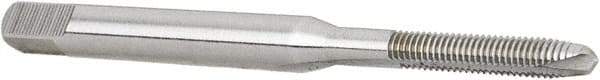 Hertel - M2.5x0.45 Metric Coarse, 2 Flute, Bright Finish, High Speed Steel Spiral Point Tap - Plug Chamfer, Right Hand Thread, 1-13/16" OAL, 1/2" Thread Length, 0.141" Shank Diam - Exact Tool & Supply