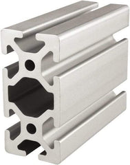 80/20 Inc. - 6 Meters Long x 40 mm Wide x 80 mm Deep, T-Slotted Aluminum Extrusion - Clear Anodized Finish - Exact Tool & Supply