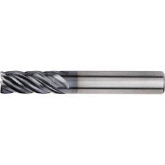 Kennametal - 9mm, 5 Flute, Single End, Solid Carbide, Corner Radius End Mill - 72mm OAL, 38° Helix, Right Hand Flute, 19mm LOC, Right Hand Cut - Exact Tool & Supply
