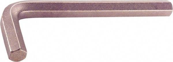 Ampco - 19mm Hex, Long Arm, Nonsparking Hex Key - 180mm OAL, Beryllium Copper Alloy, Metric System of Measurement - Exact Tool & Supply