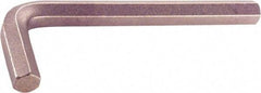 Ampco - 17mm Hex, Long Arm, Nonsparking Hex Key - 160mm OAL, Beryllium Copper Alloy, Metric System of Measurement - Exact Tool & Supply