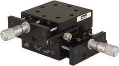 Parker - 29 Kg Capacity, M5 Mount Hole, 13mm Travel, Precision Ball Bearing Table with Center Drive - X-Y Stage, 8 Mounting Holes, 66-1/2mm Long x 66-1/2mm Wide x 25.4mm High - Exact Tool & Supply