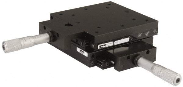 Parker - 50 Kg Capacity, M6 Mount Hole, 25mm Travel, Precision Ball Bearing Table with Center Drive - X-Y Stage, 12 Mounting Holes, 127mm Long x 127mm Wide x 25.4mm High - Exact Tool & Supply