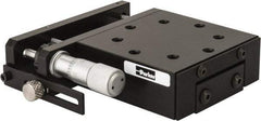 Parker - 62 Lb. Capacity, 10-32 Mount Hole, 1/2" Travel, Precision Ball Bearing Table with Side Drive - Single Axis, 8 Mounting Holes, 2.56" Long x 2.62" Wide x 1" High - Exact Tool & Supply