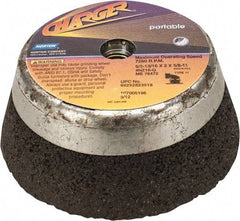 Norton - 5" Diam, 2" Overall Thickness, 16 Grit, Type 11 Tool & Cutter Grinding Wheel - Very Coarse Grade, Zirconia Alumina, Q Hardness, 7,260 RPM - Exact Tool & Supply