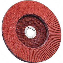 3M - 4-1/2" 50 Grit 7/8" Center Hole Type 27 Ceramic Flap Disc - Exact Tool & Supply