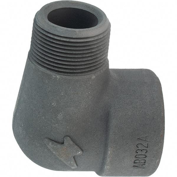 Made in USA - Size 1-1/4", Class 3,000, Forged Carbon Steel Black Pipe 90° Street Elbow - 3,000 psi, Threaded End Connection - Exact Tool & Supply