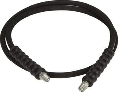 Enerpac - 1/4" Inside Diam x 1/4 NPT 6' Hydraulic Pump Hose - 10,000 psi, 3/8 NPTF Male Opposite End, Rubber - Exact Tool & Supply