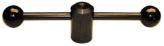 Morton Machine Works - 2 Straight Arms, Black Oxide, Blank Clamping Handle - 1/2" Arm Diam, 1-3/8" Hub Diam, 1-3/8" Ball Diam - Exact Tool & Supply