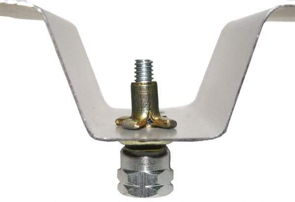 Buildex - 2" Zinc-Plated Steel Vertical (End Drilled) Mount Threaded Rod Anchor - 3/8" Diam x 1-1/4" Long, 750 Lb Ultimate Pullout, For Use with Steel - Exact Tool & Supply