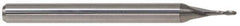 Accupro - 9/16" Diam, 1-1/4" LOC, 2 Flute Solid Carbide Ball End Mill - Uncoated, Single End, 3-1/2" OAL, 9/16" Shank Diam, Spiral Flute - Exact Tool & Supply