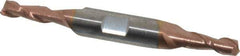 Accupro - 7/32", 9/16" LOC, 3/8" Shank Diam, 3" OAL, 2 Flute, Solid Carbide Square End Mill - Double End, TiCN Finish, Spiral Flute, 40° Helix, Centercutting, Right Hand Cut, Right Hand Flute - Exact Tool & Supply