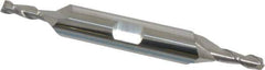 Accupro - 5/32", 7/16" LOC, 3/8" Shank Diam, 3" OAL, 2 Flute, Solid Carbide Square End Mill - Double End, Uncoated, Spiral Flute, 40° Helix, Centercutting, Right Hand Cut, Right Hand Flute - Exact Tool & Supply