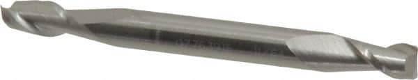 Accupro - 11/64", 5/16" LOC, 3/16" Shank Diam, 2" OAL, 2 Flute, Solid Carbide Square End Mill - Double End, Uncoated, Spiral Flute, 40° Helix, Centercutting, Right Hand Cut, Right Hand Flute - Exact Tool & Supply
