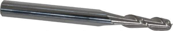 Accupro - 13/64", 5/8" LOC, 1/4" Shank Diam, 2-1/2" OAL, 2 Flute, Solid Carbide Square End Mill - Single End, Uncoated, Spiral Flute, 40° Helix, Centercutting, Right Hand Cut, Right Hand Flute - Exact Tool & Supply