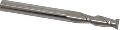 Accupro - 15/64", 3/4" LOC, 1/4" Shank Diam, 2-1/2" OAL, 2 Flute, Solid Carbide Square End Mill - Single End, Uncoated, Spiral Flute, 40° Helix, Centercutting, Right Hand Cut, Right Hand Flute - Exact Tool & Supply