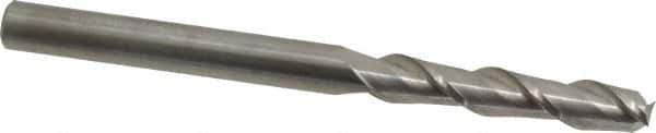 Accupro - 5/16", 1-5/8" LOC, 5/16" Shank Diam, 4" OAL, 2 Flute, Solid Carbide Square End Mill - Single End, Uncoated, Spiral Flute, 40° Helix, Centercutting, Right Hand Cut, Right Hand Flute - Exact Tool & Supply