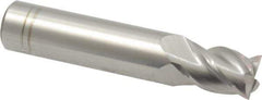 Accupro - 29/64", 5/8" LOC, 1/2" Shank Diam, 2-1/2" OAL, 4 Flute, Solid Carbide Square End Mill - Single End, Uncoated, Spiral Flute, 40° Helix, Centercutting, Right Hand Cut, Right Hand Flute - Exact Tool & Supply