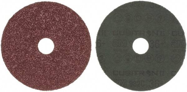 3M - 5" Diam 7/8" Hole 36+ Grit Fiber Disc - Very Coarse Grade, Ceramic, 12,000 Max RPM, Series 982C - Exact Tool & Supply
