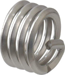 Recoil - 5/16-18 UNC, 0.312" OAL, Free Running Helical Insert - 4 Free Coils, Tanged, Stainless Steel, Bright Finish, 1D Insert Length - Exact Tool & Supply
