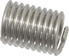 Recoil - 3/8-16 UNC, 3/4" OAL, Free Running Helical Insert - 10 Free Coils, Tanged, Stainless Steel, Bright Finish, 2D Insert Length - Exact Tool & Supply