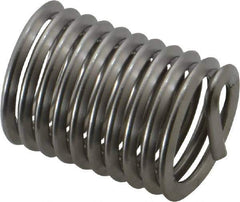 Recoil - 7/16-14 UNC, 7/8" OAL, Free Running Helical Insert - 10-1/4 Free Coils, Tanged, Stainless Steel, Bright Finish, 2D Insert Length - Exact Tool & Supply