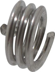 Recoil - #4-40 UNC, 0.112" OAL, Free Running Helical Insert - 2-3/4 Free Coils, Tanged, Stainless Steel, Bright Finish, 1D Insert Length - Exact Tool & Supply