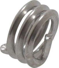 Recoil - #10-24 UNC, 0.19" OAL, Free Running Helical Insert - 2-7/8 Free Coils, Tanged, Stainless Steel, Bright Finish, 1D Insert Length - Exact Tool & Supply