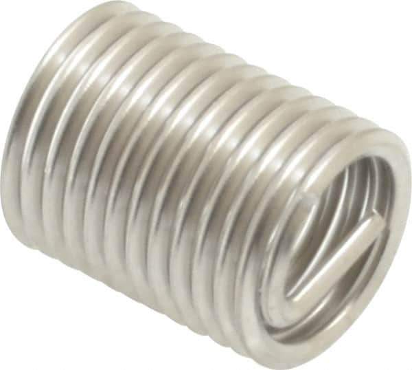 Recoil - 5/16-24 UNF, 5/8" OAL, Free Running Helical Insert - 12-1/4 Free Coils, Tanged, Stainless Steel, Bright Finish, 2D Insert Length - Exact Tool & Supply
