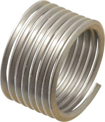 Recoil - 1/2-20 UNF, 1/2" OAL, Free Running Helical Insert - 7-7/8 Free Coils, Tanged, Stainless Steel, Bright Finish, 1D Insert Length - Exact Tool & Supply