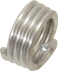 Recoil - M3x0.50 Metric Coarse, 3mm OAL, Free Running Helical Insert - 3-3/4 Free Coils, Tanged, Stainless Steel, Bright Finish, 1D Insert Length - Exact Tool & Supply