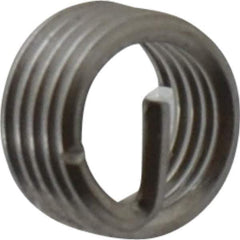 Recoil - M5x0.80 Metric Coarse, 5mm OAL, Free Running Helical Insert - 4-1/8 Free Coils, Tanged, Stainless Steel, Bright Finish, 1D Insert Length - Exact Tool & Supply