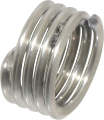 Recoil - M8x1.25 Metric Coarse, 8mm OAL, Free Running Helical Insert - 4-1/2 Free Coils, Tanged, Stainless Steel, Bright Finish, 1D Insert Length - Exact Tool & Supply